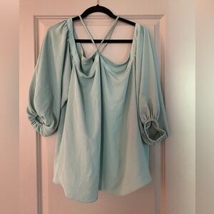 Off the shoulder halter top